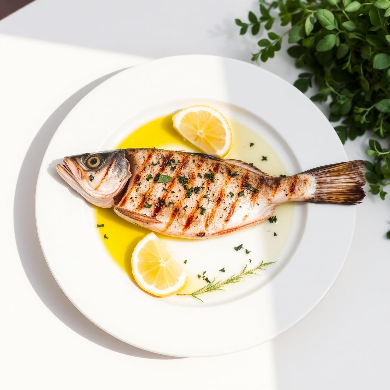 Pescado a la brasa